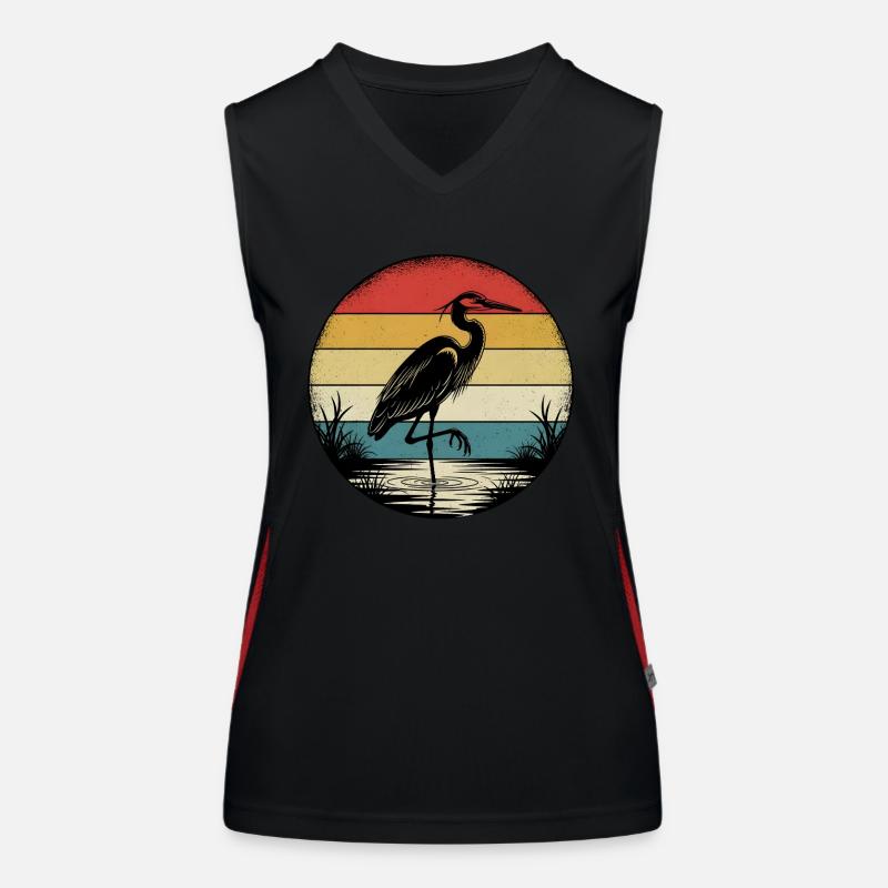 Retro Heron Women's Functional Contrast Tank Top