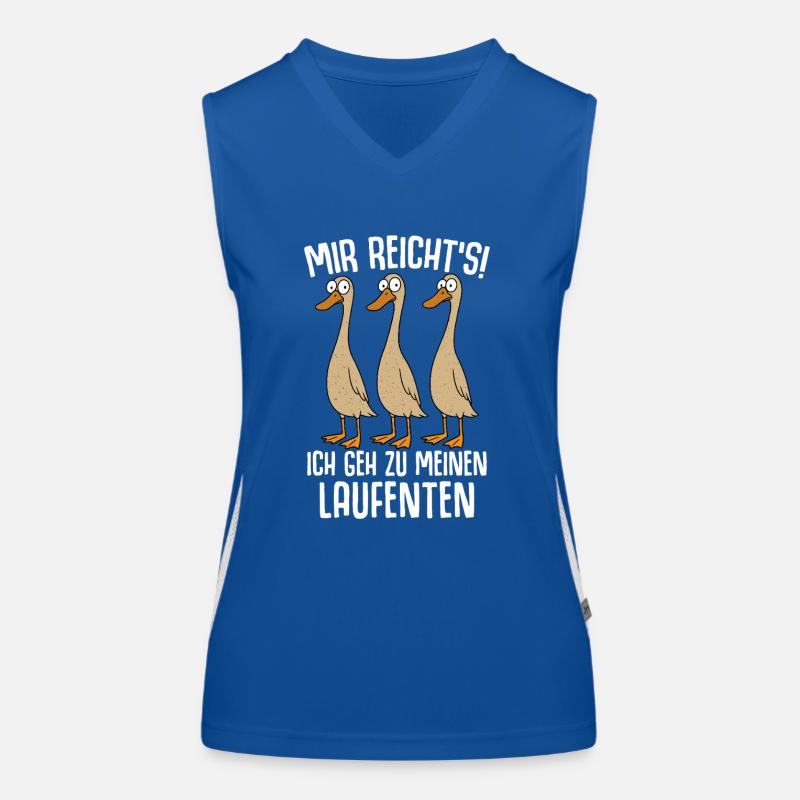 Canards Papa Canard Canards Maman Élevage de canards Débardeur respirant contrasté Femme