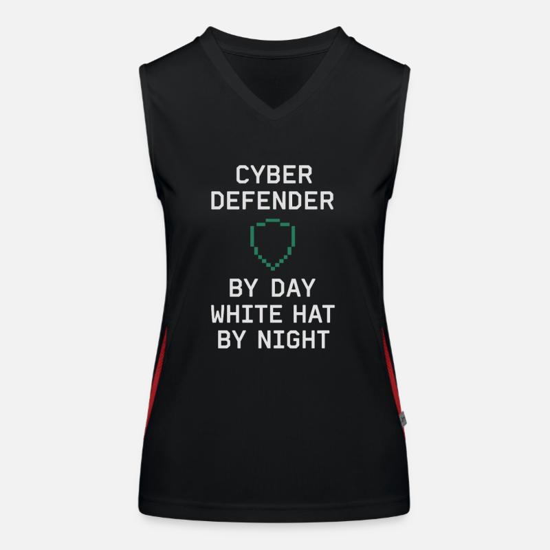 Cybersécurité Info Sec White Hat Hacker Éthique Débardeur respirant contrasté Femme