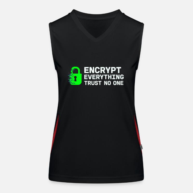 Cybersécurité Info Sec White Hat Hacker Éthique Débardeur respirant contrasté Femme