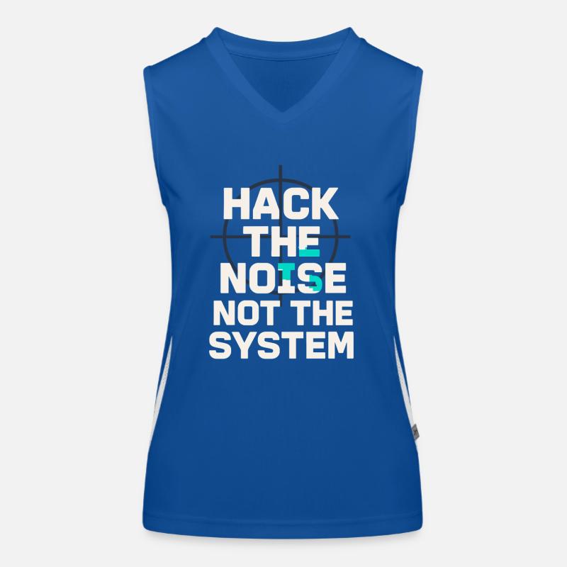 Cybersecurity Info Sec White Hat Hacker Ethical Funktionelles Kontrast-Tank Top für Frauen