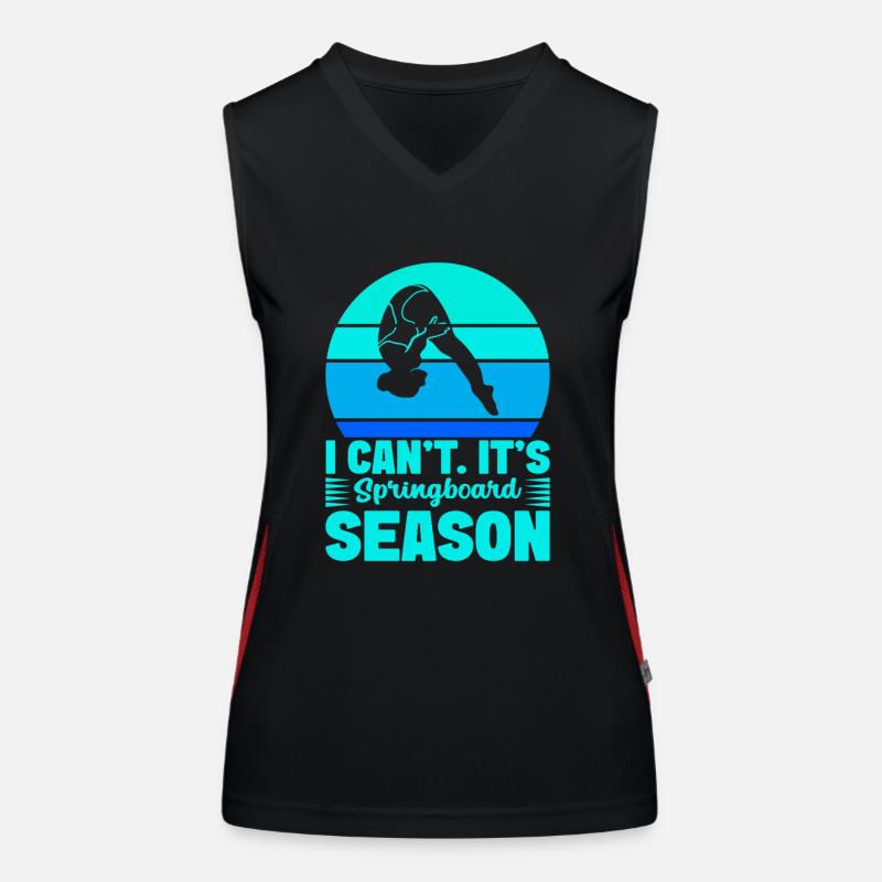 Diving diving board Women's Functional Contrast Tank Top