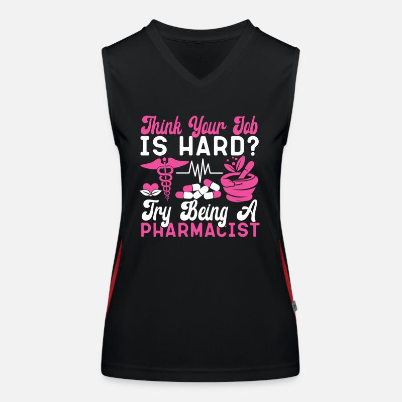 Pharmacy Tech Technician Funktionelles Kontrast-Tank Top für Frauen