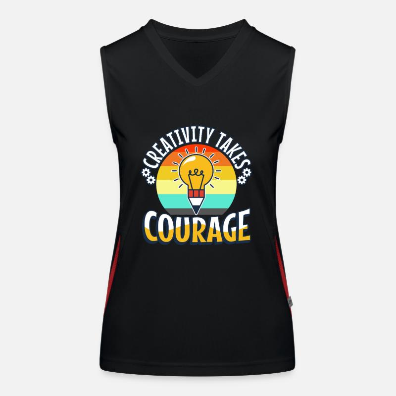 Creativity Takes Courage Funktionelles Kontrast-Tank Top für Frauen