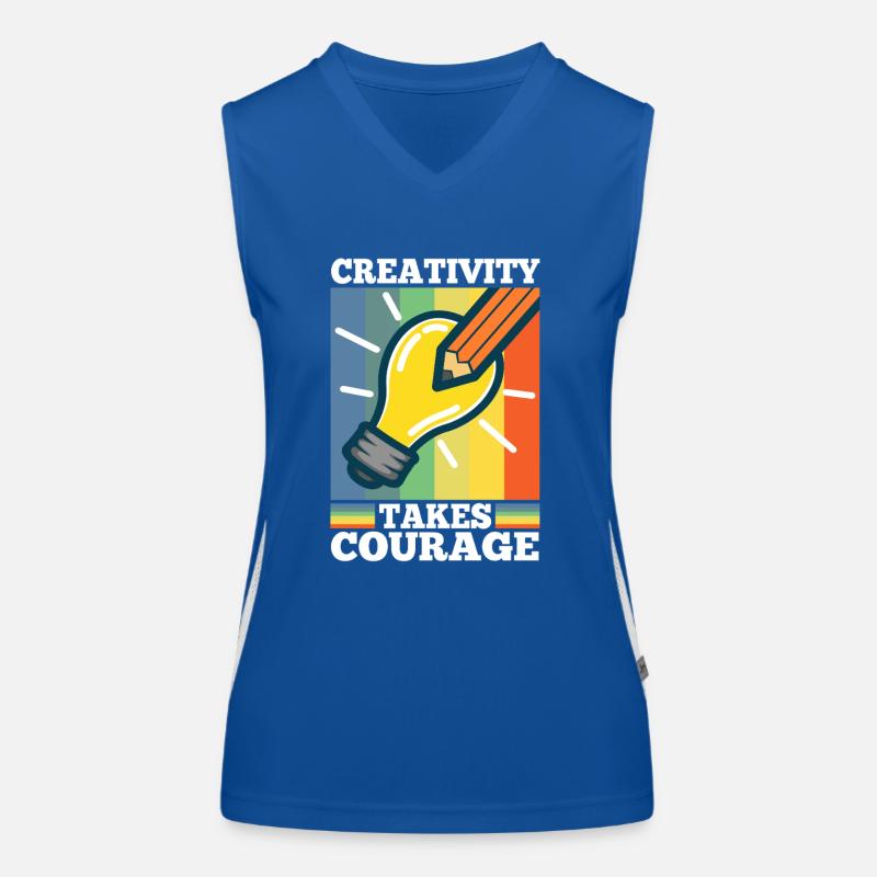 La créativité demande du courage Débardeur respirant contrasté Femme