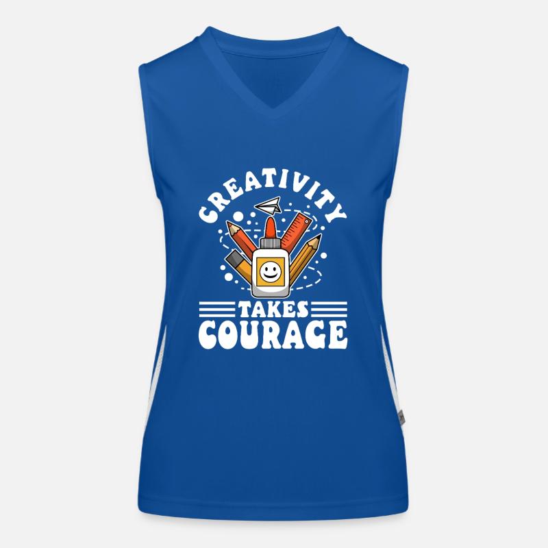 Creativity Takes Courage Funktionelles Kontrast-Tank Top für Frauen
