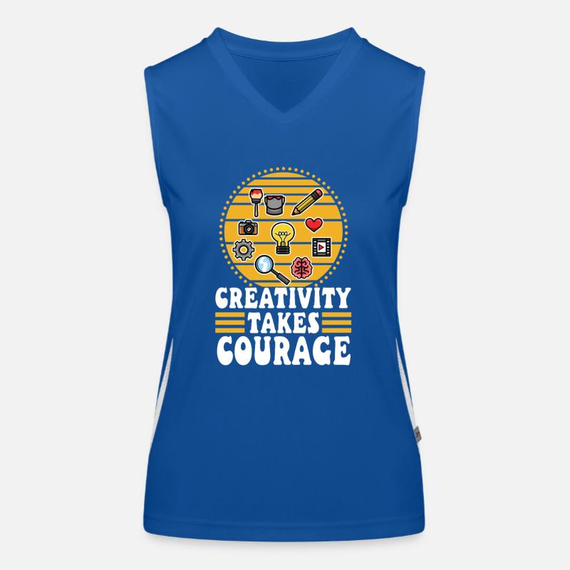 La créativité demande du courage Débardeur respirant contrasté Femme