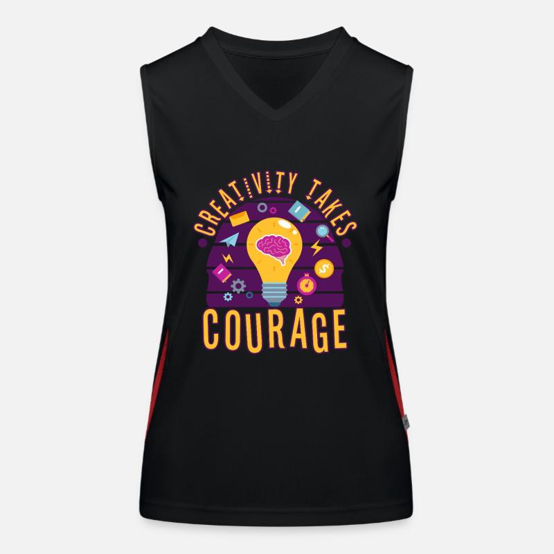 Creativity Takes Courage Funktionelles Kontrast-Tank Top für Frauen