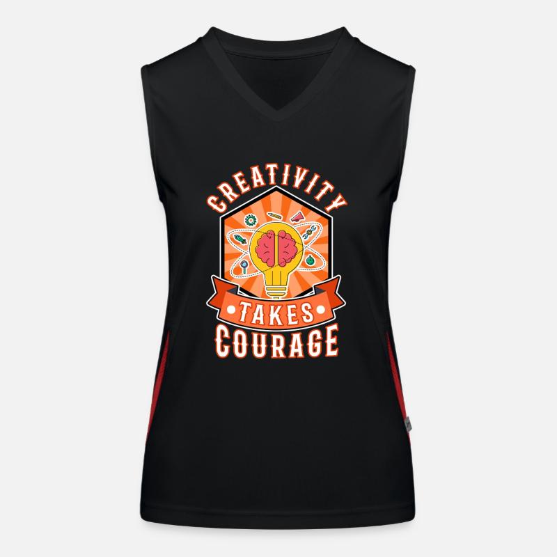 Creativity Takes Courage Funktionelles Kontrast-Tank Top für Frauen