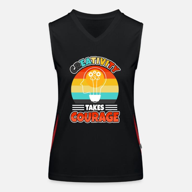 Creativity Takes Courage Women's Functional Contrast Tank Top