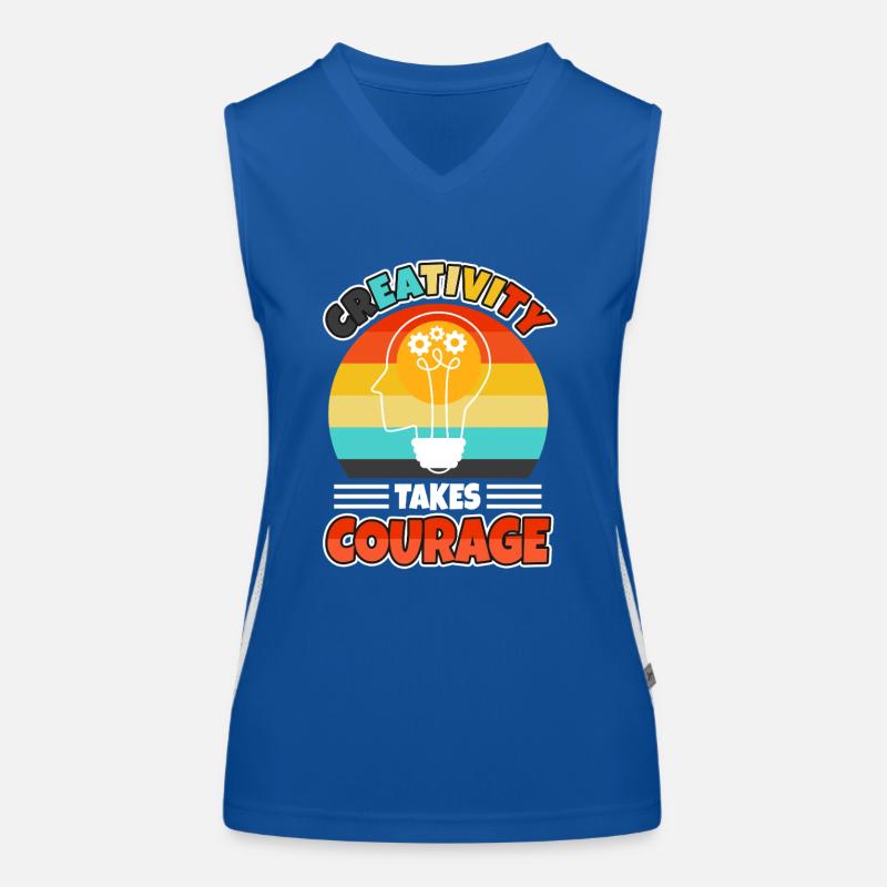La créativité demande du courage Débardeur respirant contrasté Femme
