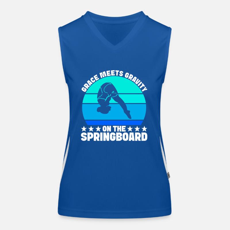 Diving diving board Women's Functional Contrast Tank Top