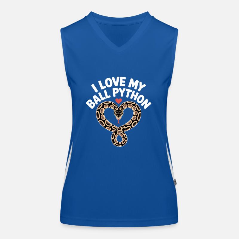 J’adore mon python royal ! Roi python Débardeur respirant contrasté Femme