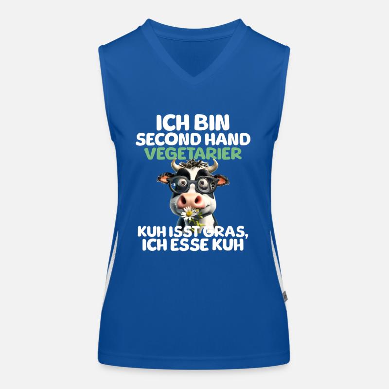 Second Hand Vegetarier Funktionelles Kontrast-Tank Top für Frauen