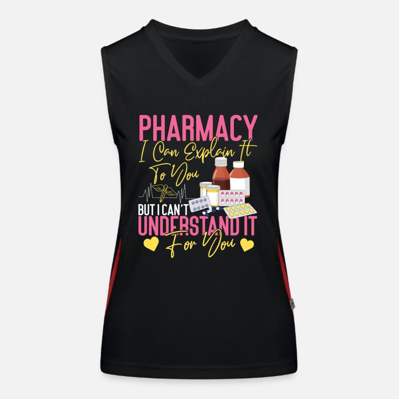 Pharmacy Tech Technician Funktionelles Kontrast-Tank Top für Frauen