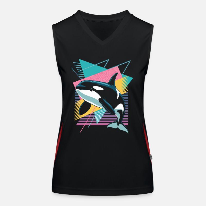 Orka Killerwal Schwertwal Orca Funktionelles Kontrast-Tank Top für Frauen
