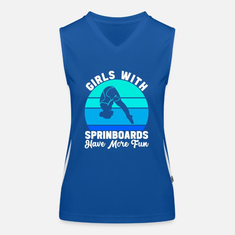 Diving diving board Women's Functional Contrast Tank Top