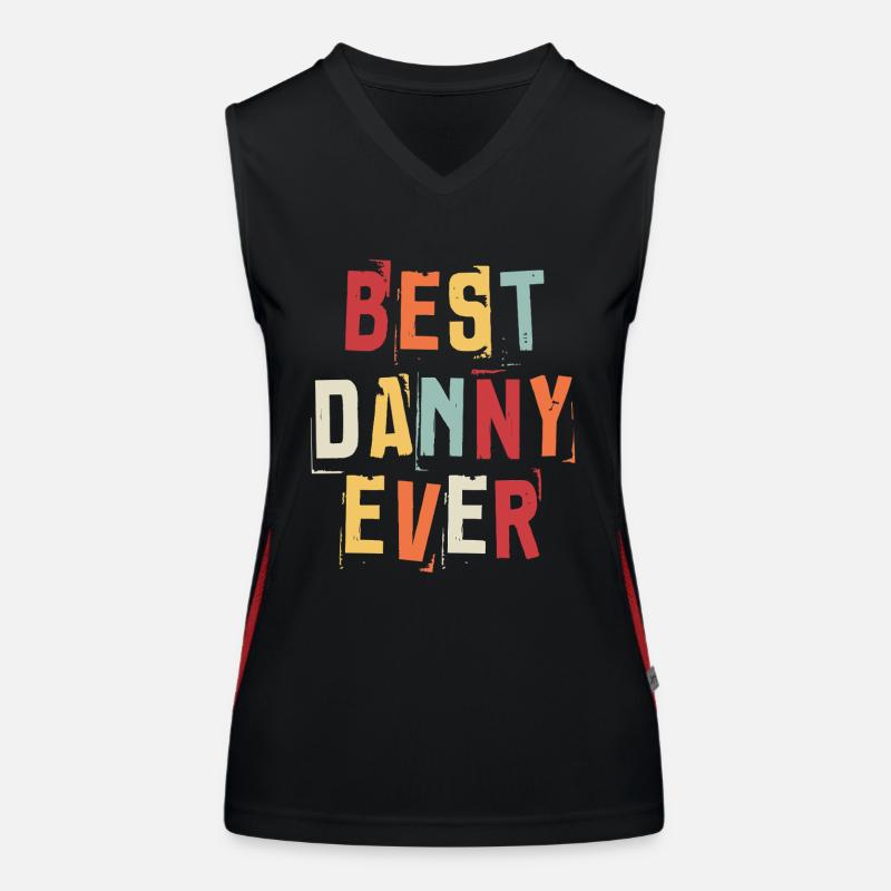 Bester Danny Ever Retro Vorname Text Spruch Funktionelles Kontrast-Tank Top für Frauen