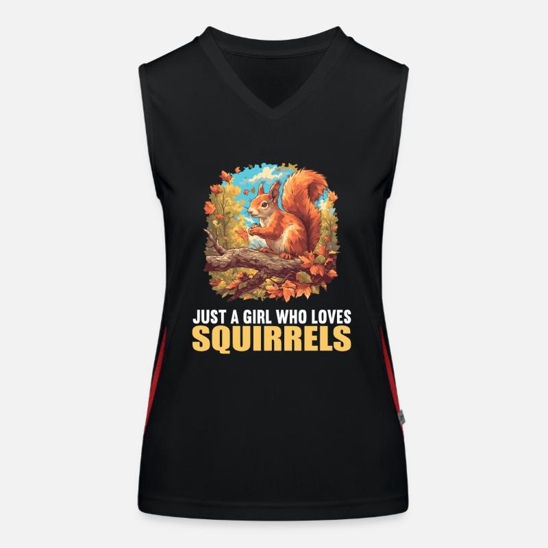 Eichhörnchen Funktionelles Kontrast-Tank Top für Frauen