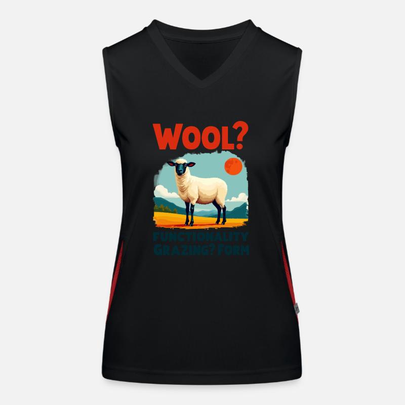 Wool? Functionality Willow? Form - Sheep Women's Functional Contrast Tank Top