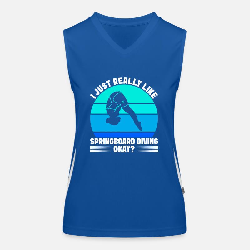 Diving diving board Women's Functional Contrast Tank Top
