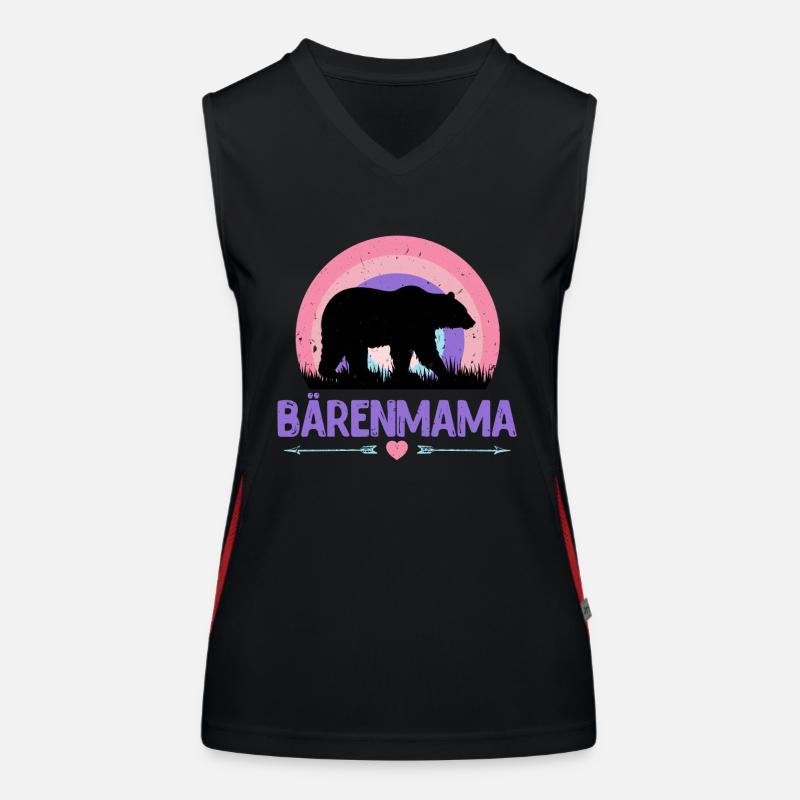 Werdende Mutter BÄRENMAMA Lustiges Funktionelles Kontrast-Tank Top für Frauen