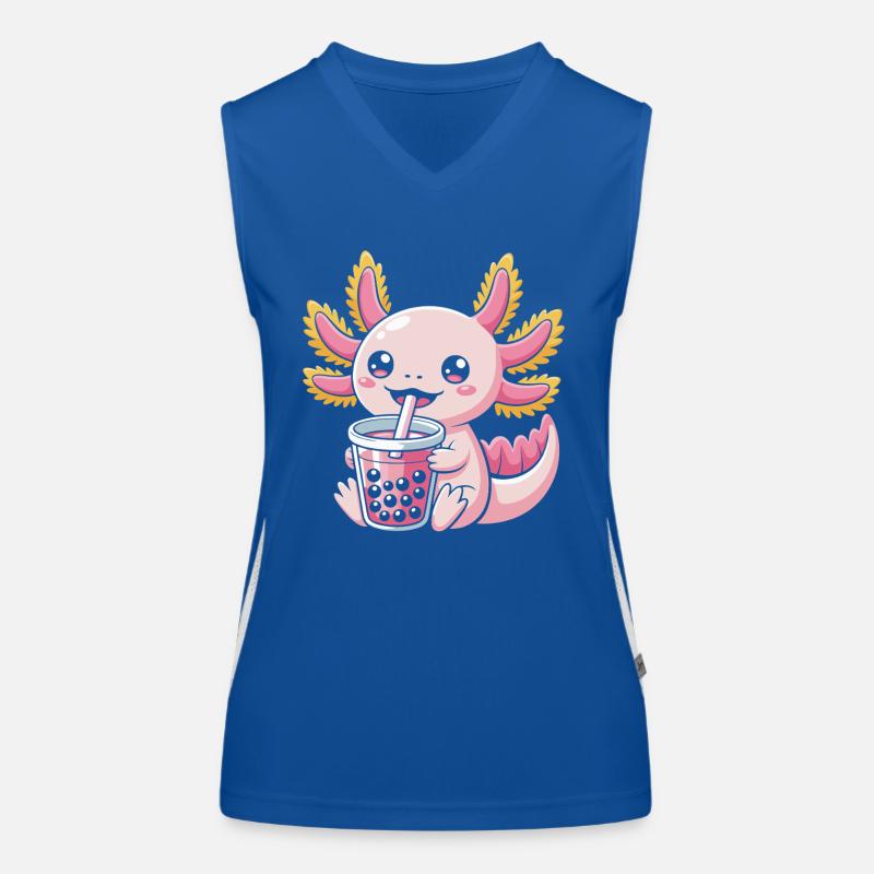 Cute Axolotl Women's Functional Contrast Tank Top