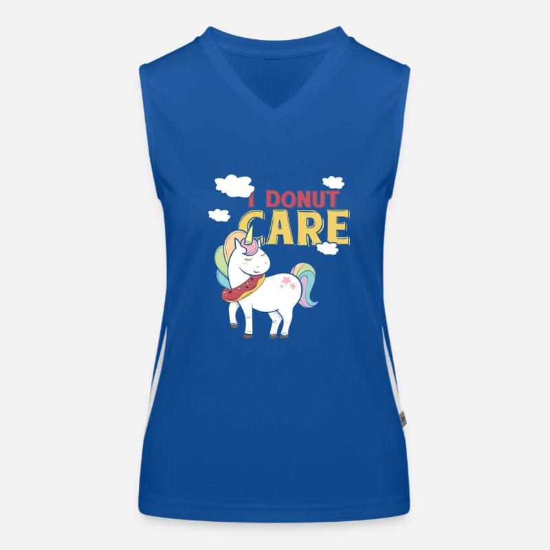 Donut Einhorn Pony Regenbogen Geschenk Funktionelles Kontrast-Tank Top für Frauen