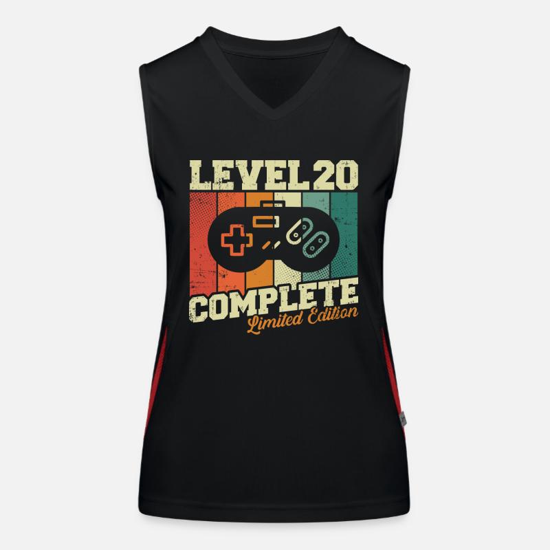 20 Geburtstag Geschenk Level 20 Complete Funktionelles Kontrast-Tank Top für Frauen