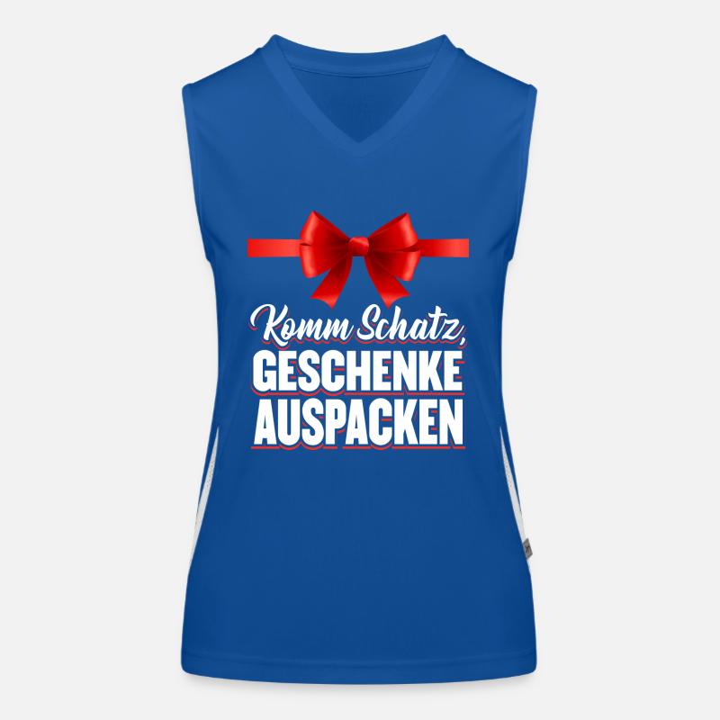 Geschenke auspacken Funktionelles Kontrast-Tank Top für Frauen