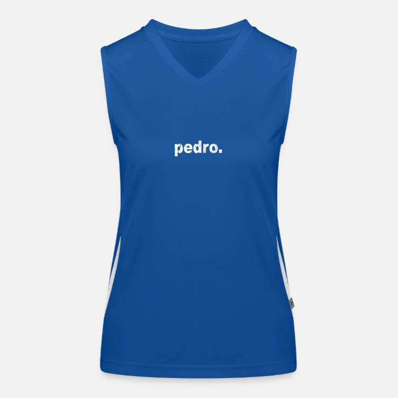 Gift grunge style first name pedro Women's Functional Contrast Tank Top