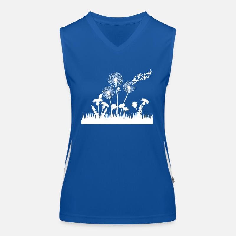 Papillons design pusteblumes prairie coeurs Débardeur respirant contrasté Femme