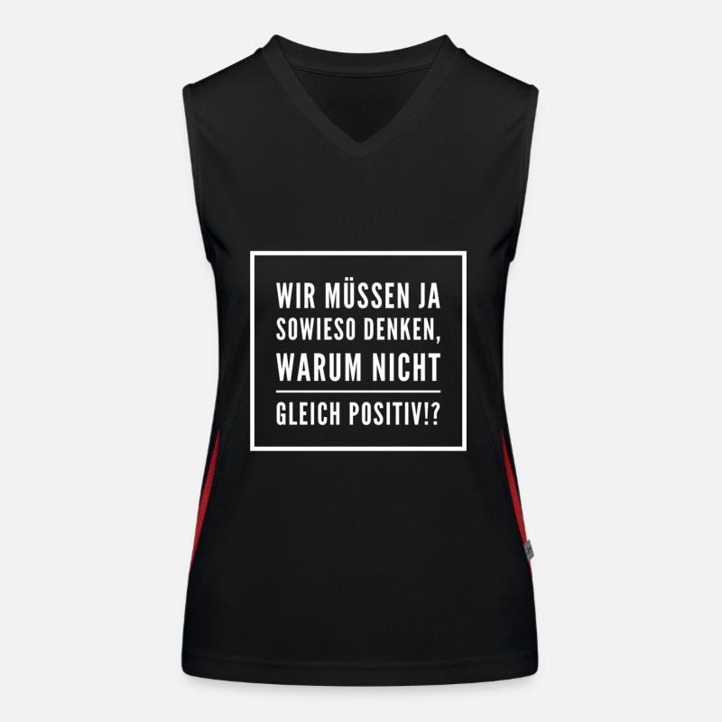 wenn ich denke, dann denke ich positiv Funktionelles Kontrast-Tank Top für Frauen