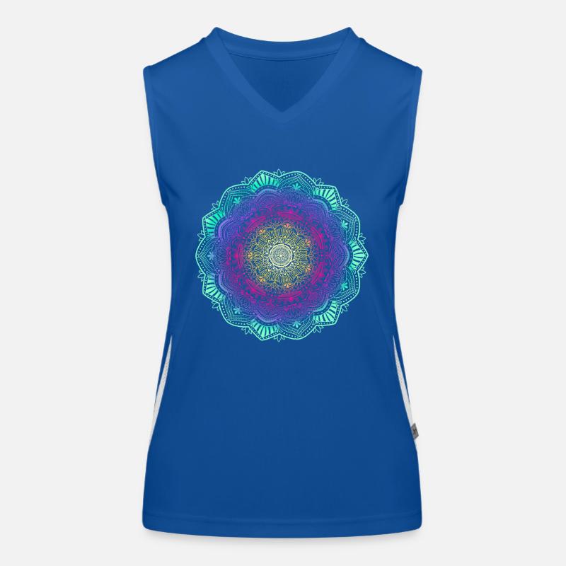 Mandala Funktionelles Kontrast-Tank Top für Frauen