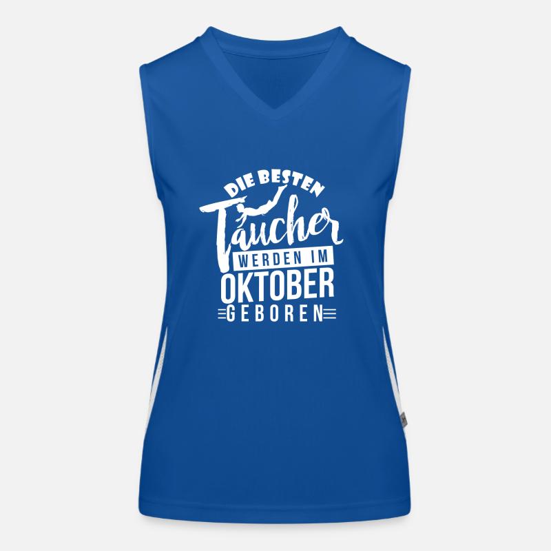 Tauchen - Taucher - Taucher Geburtstagsshirt Funktionelles Kontrast-Tank Top für Frauen