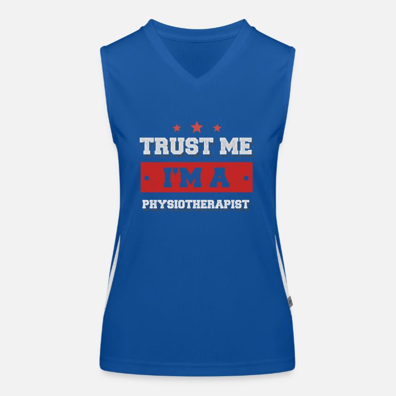 Trust me I'm a Physiotherapist Funktionelles Kontrast-Tank Top für Frauen