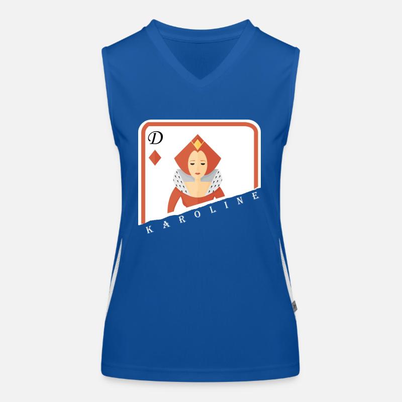 Karoline lady card game! Women's Functional Contrast Tank Top