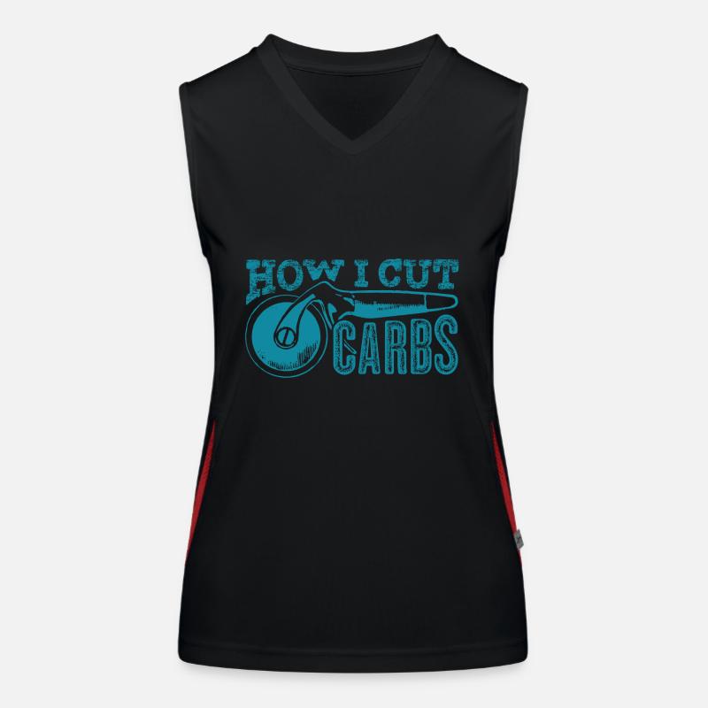 Kohlenhydrate loswerden - mit Pizza! Funktionelles Kontrast-Tank Top für Frauen