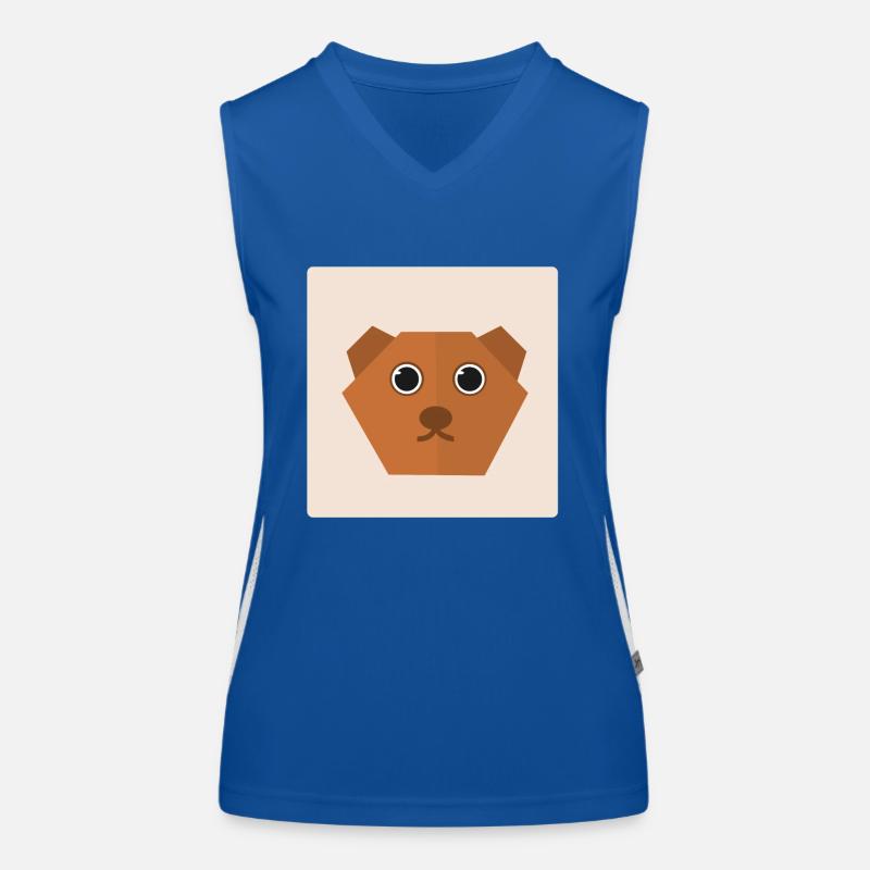 Bear Doodle Gift Idea Women's Functional Contrast Tank Top