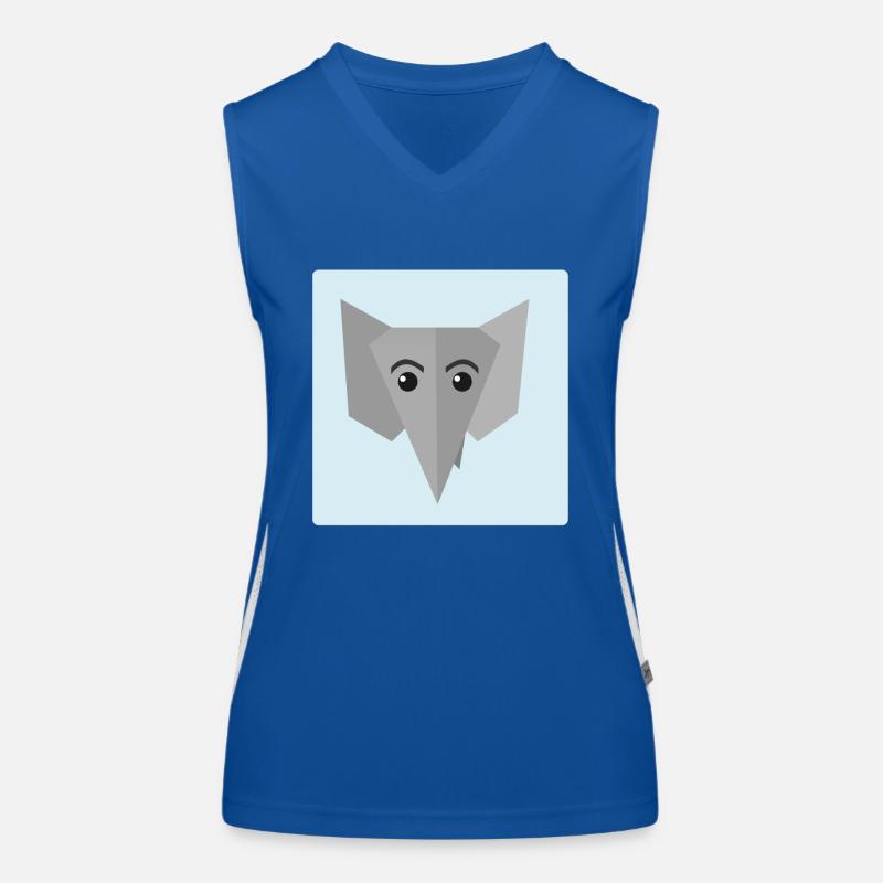 Elephant Doodle Women's Functional Contrast Tank Top