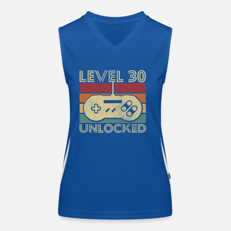 Level 30 unlocked Cadeau D anniversaire 30 ans Débardeur respirant contrasté Femme
