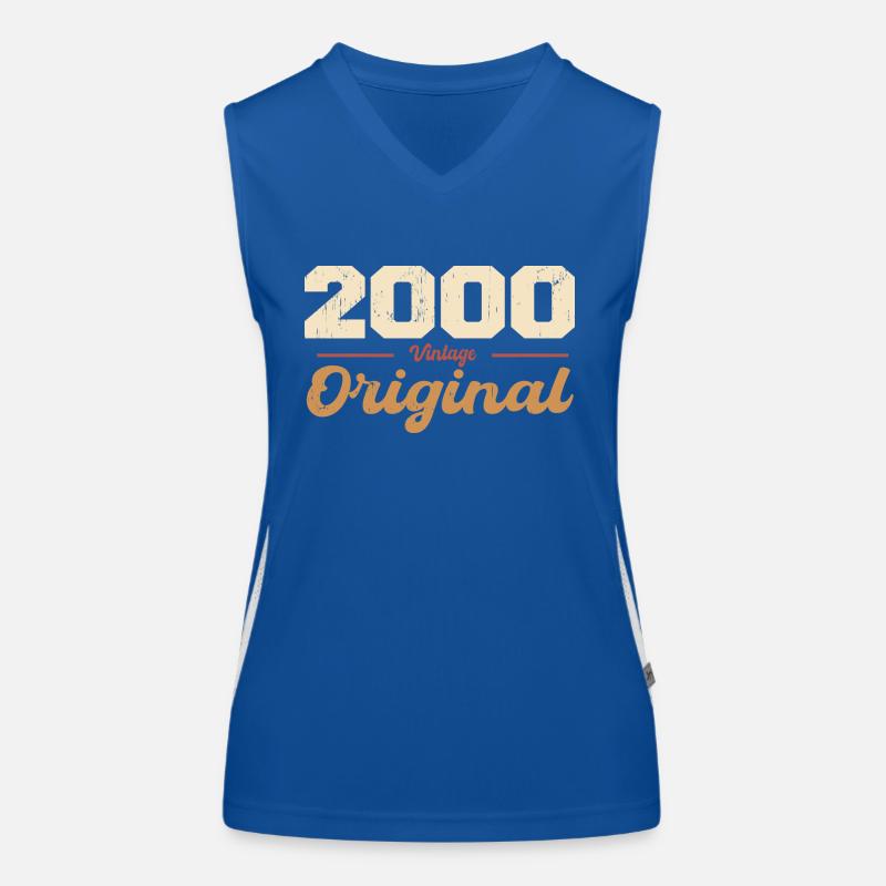 2000 Vintage Jubiläum Retro Geschenk 2000 Funktionelles Kontrast-Tank Top für Frauen