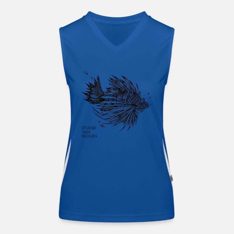 Vom Kölner Studio - Roar wie ein Löwe (Fisch) Funktionelles Kontrast-Tank Top für Frauen