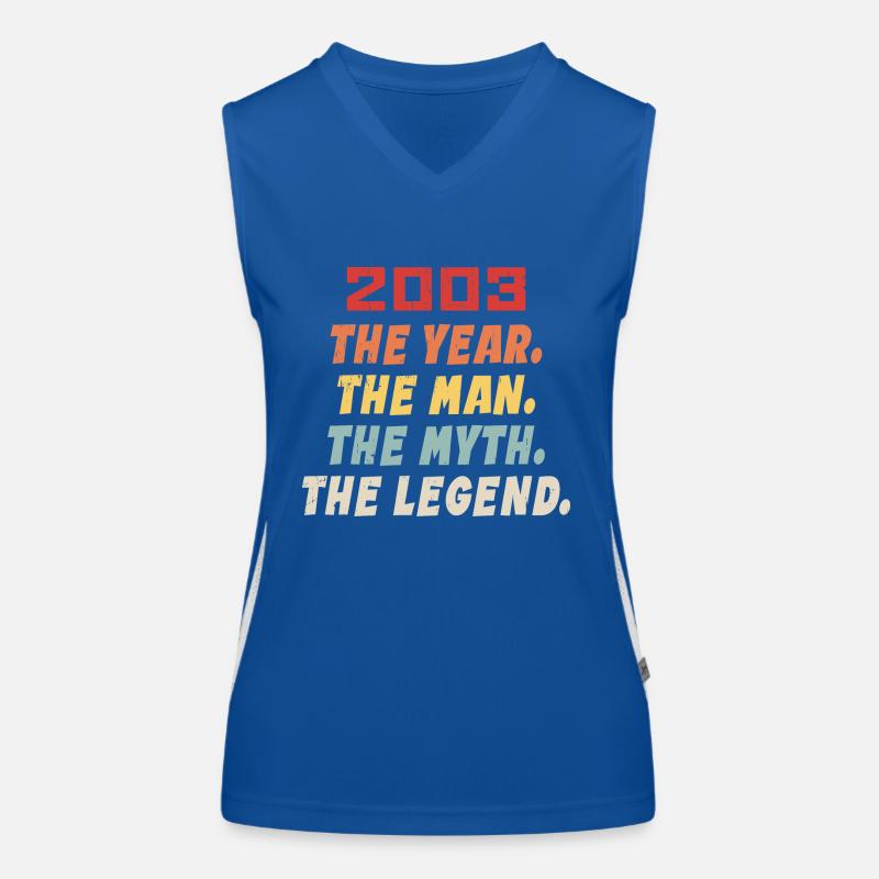 2003 Geburtstagsgeschenk, The Legends Born 2003 Funktionelles Kontrast-Tank Top für Frauen