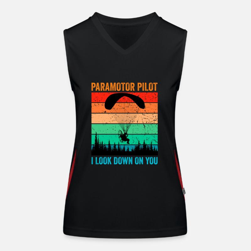 Paramoteur Je te méprise Paramoteur vintage Débardeur respirant contrasté Femme