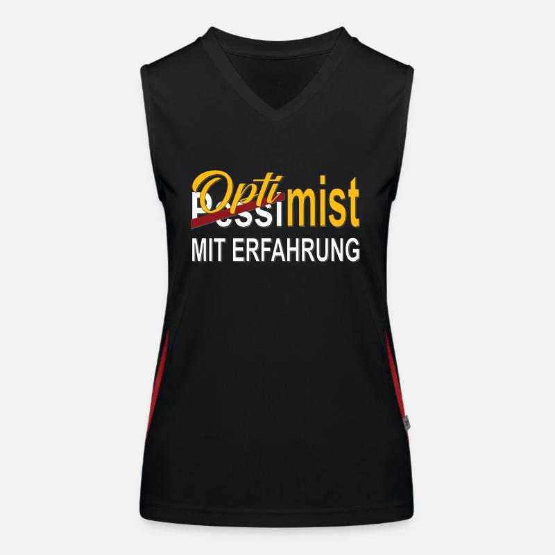 Optimist mit Erfahrung Geschenk Funktionelles Kontrast-Tank Top für Frauen