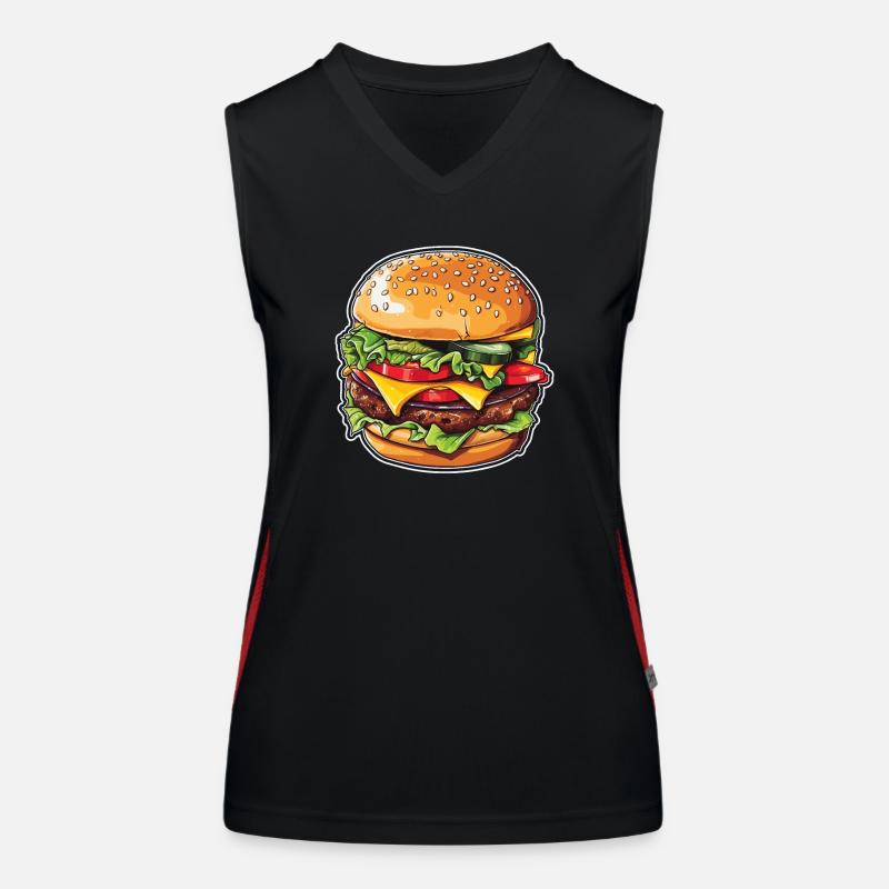 Cheeseburger Magic Débardeur respirant contrasté Femme