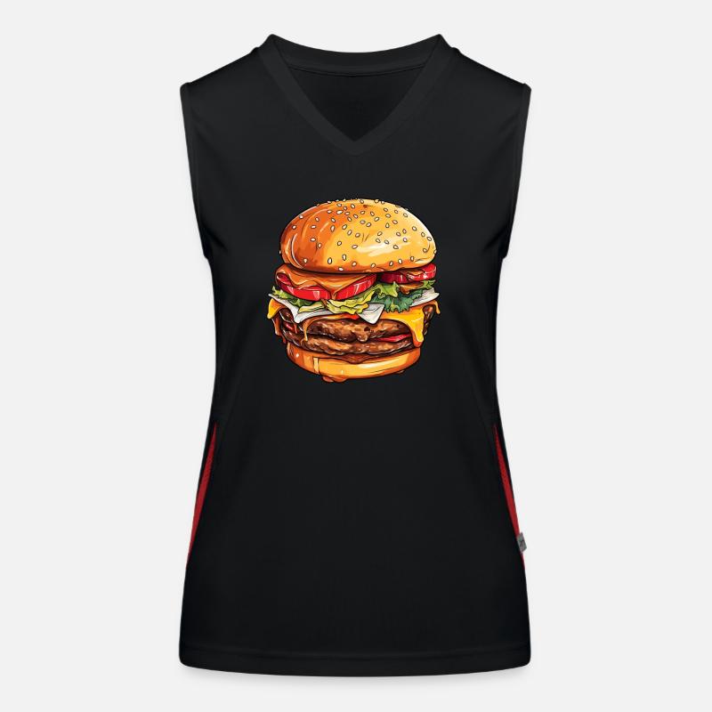 Délice de cheeseburger Débardeur respirant contrasté Femme