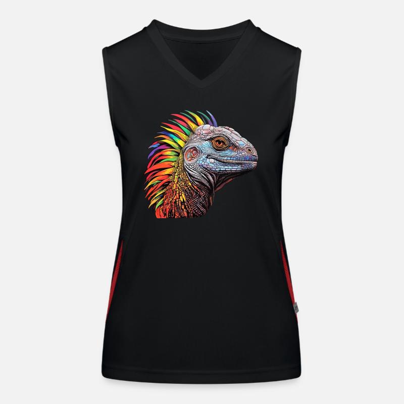 Kaleidoscopic reptile Women's Functional Contrast Tank Top