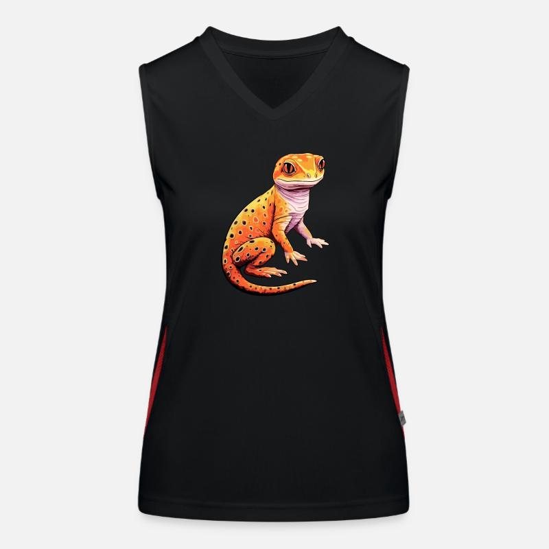 Leopard Gecko - Chromatic Melodies Women's Functional Contrast Tank Top